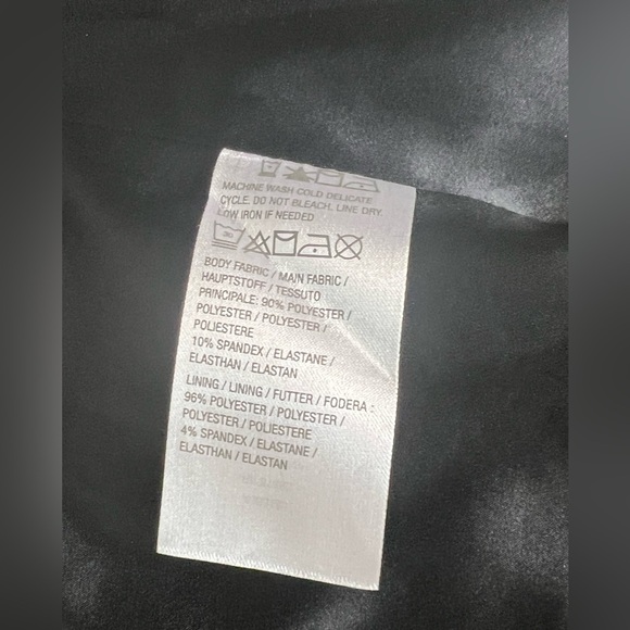 Susan Graver Black Floral Liquid Knit Blazer Jacket Size 6 Ribbon Trim EUC - Picture 11 of 12